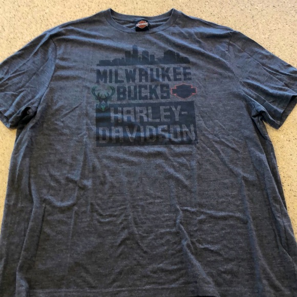 Harley Davidson Milwaukee Bucks - XXL - Charcoal - Picture 1 of 3